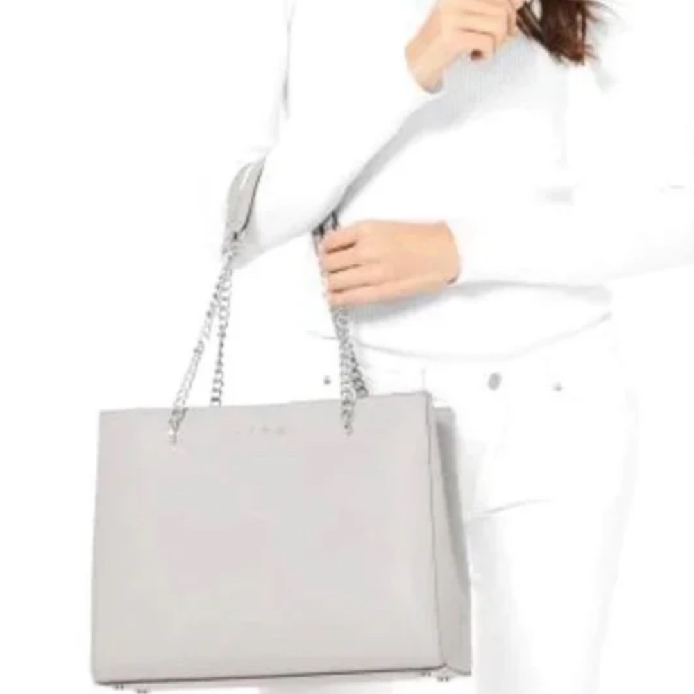 Michael Kors Ellis Shoulder Tote in Aluminum NWOT